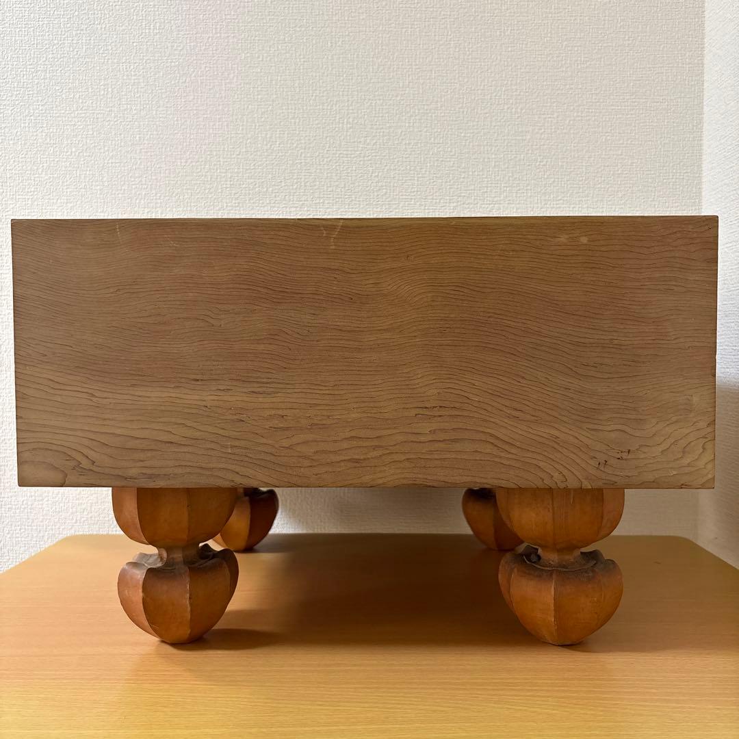囲碁盤 足つき へそ有り 碁石セット 厚み約17.5cm