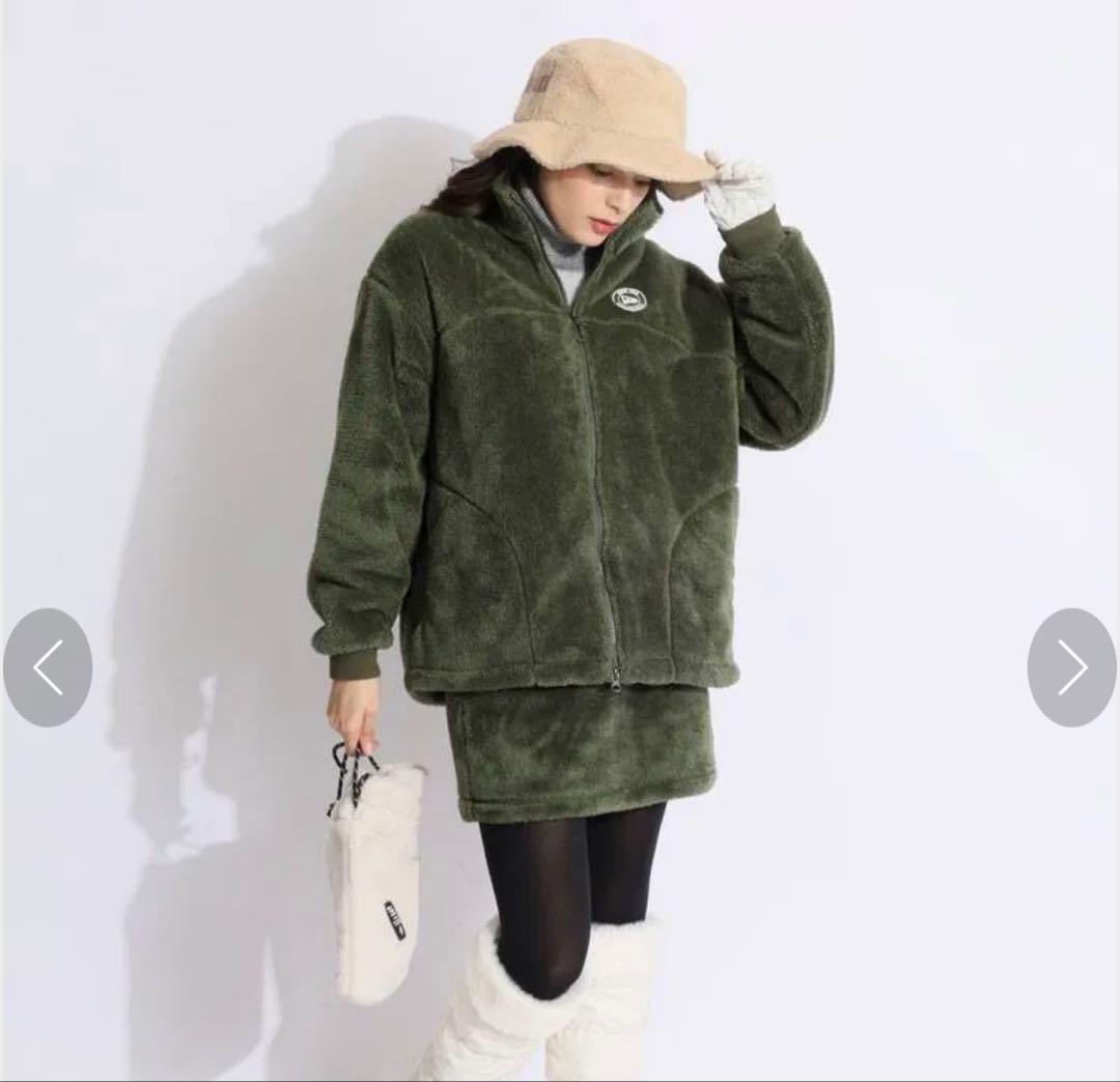 ニューエラ ゴルフ オリーブ フリーススカート