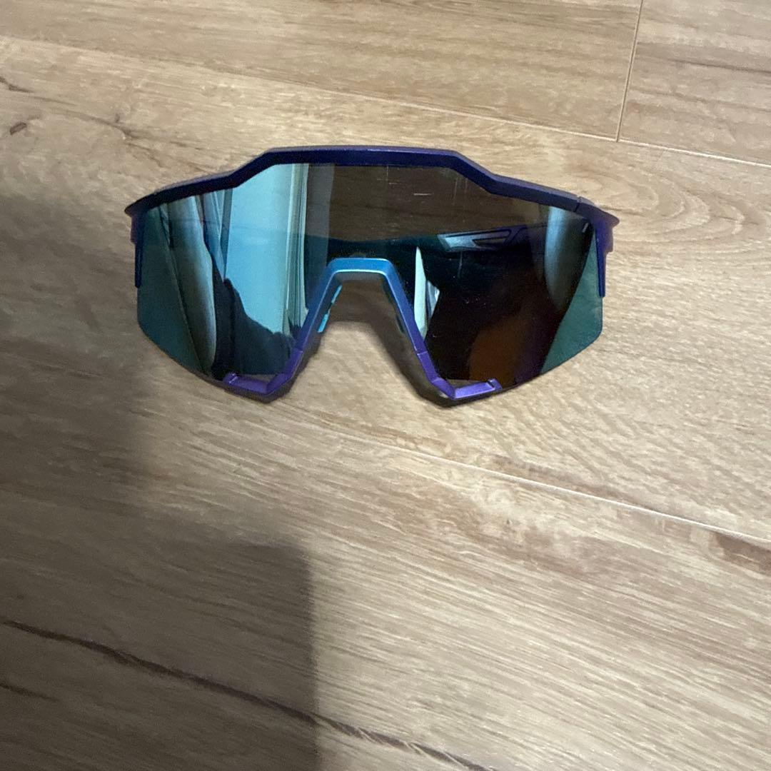 100% スポーツサングラス 紫/青