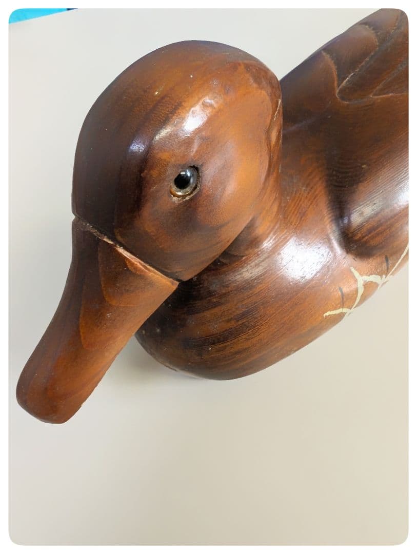 【昭和 レトロ 希少】坪源 TSUBOGEN 限定 少数製作 木工 鴨 置き物