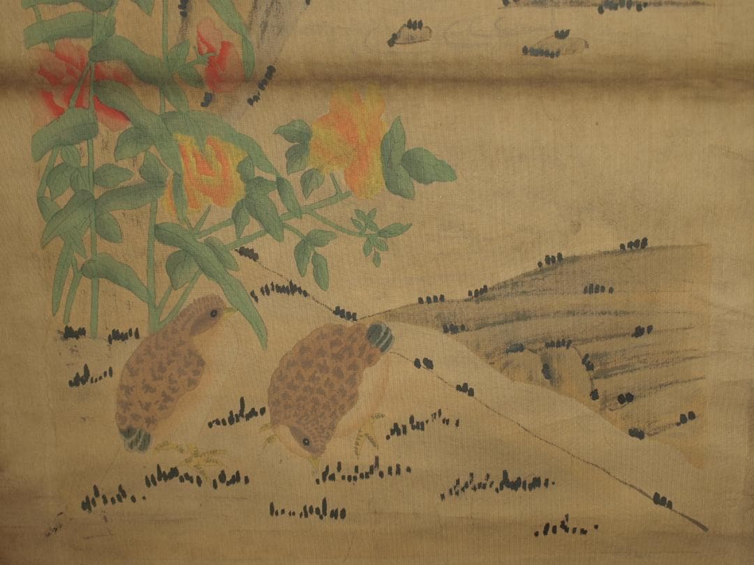 【骨董掛け軸】人物図 中国　五代 肉筆保證 　掛け軸 BD307A12-2