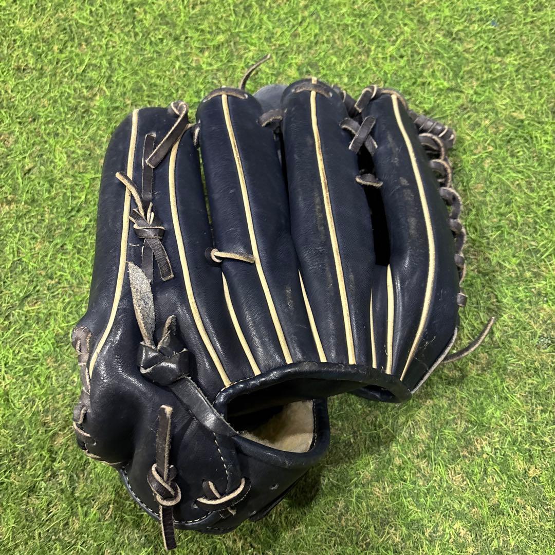 黒色 レザー 硬式野球用グローブ