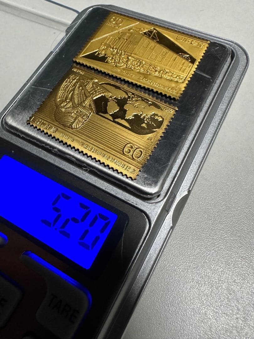 希少　松本徽章工業　純金　金属工芸品　2枚セット5.20g 純金/純銅