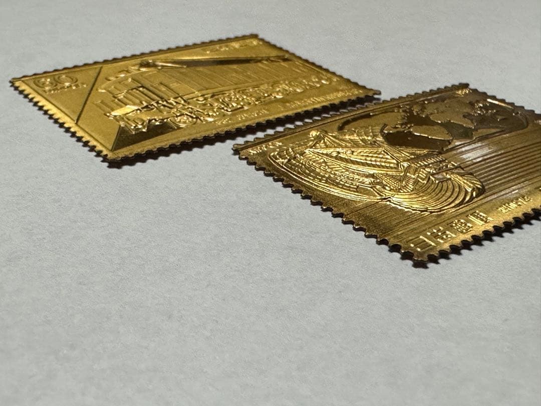 希少　松本徽章工業　純金　金属工芸品　2枚セット5.20g 純金/純銅