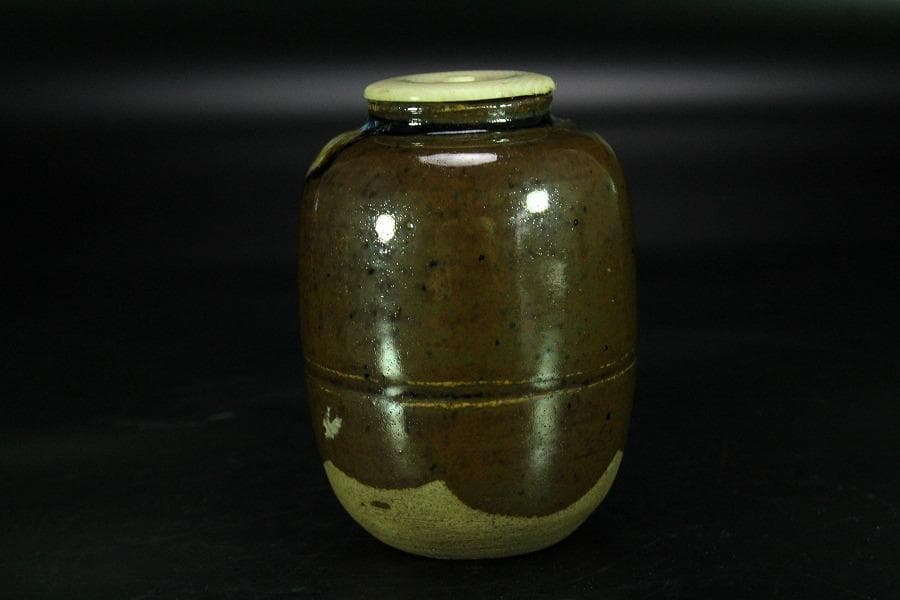 茶道具 古瀬戸 茶入 仕服付(K-YC386)