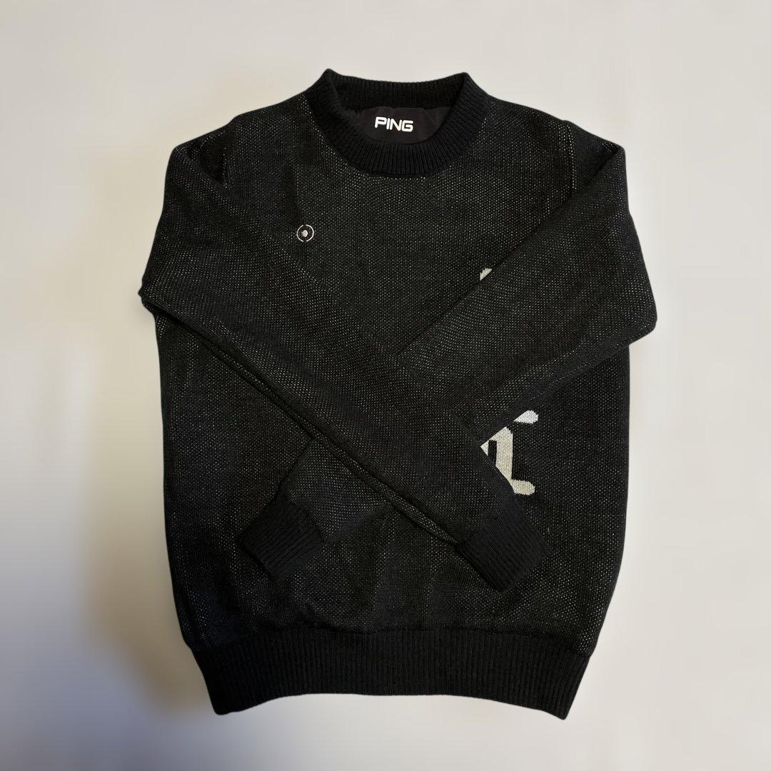 【新品タグ付き】PING ピン ニットセーター リバーシブル ブラック M