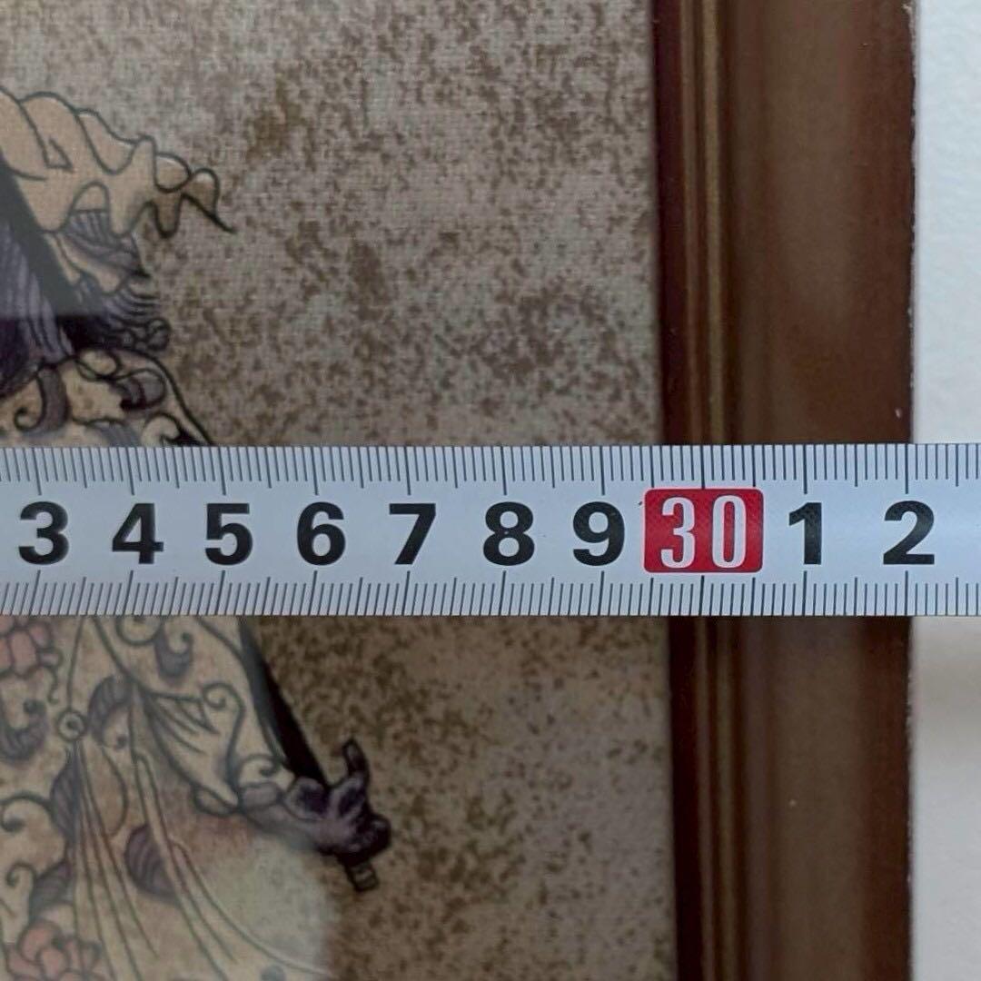 オランダ人黒坊版画　額装　布地印刷