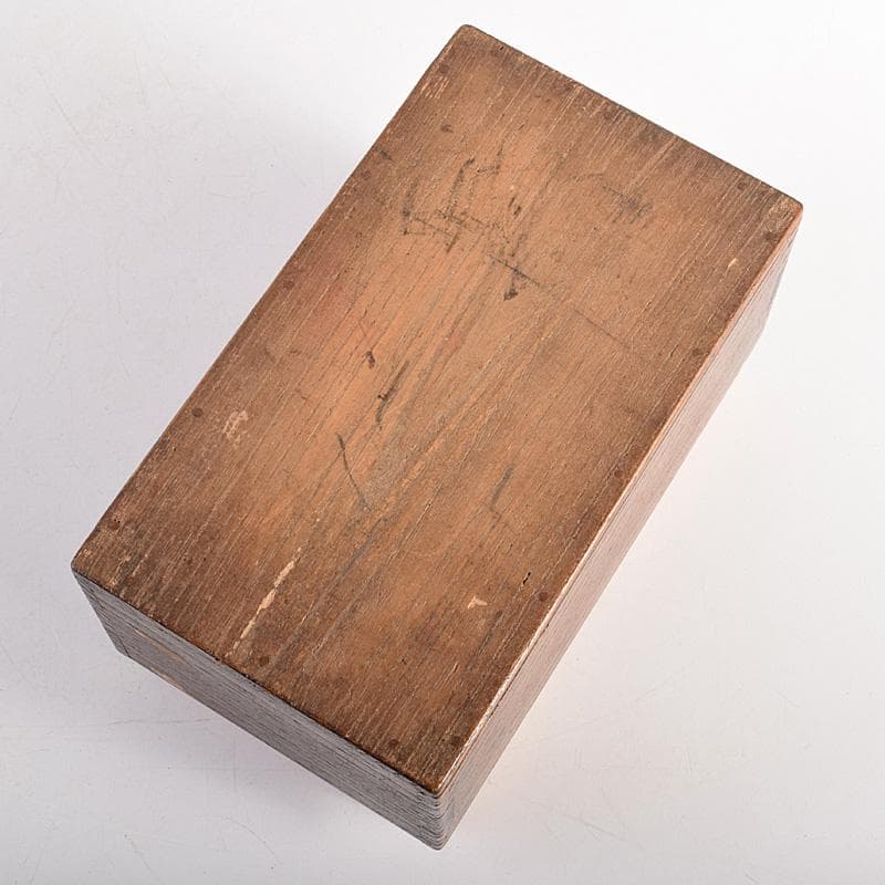 茶道具　時代　桐木地　茶箱　赤楽茶碗　黒柿茶壷など　五点　一式　D　R8789