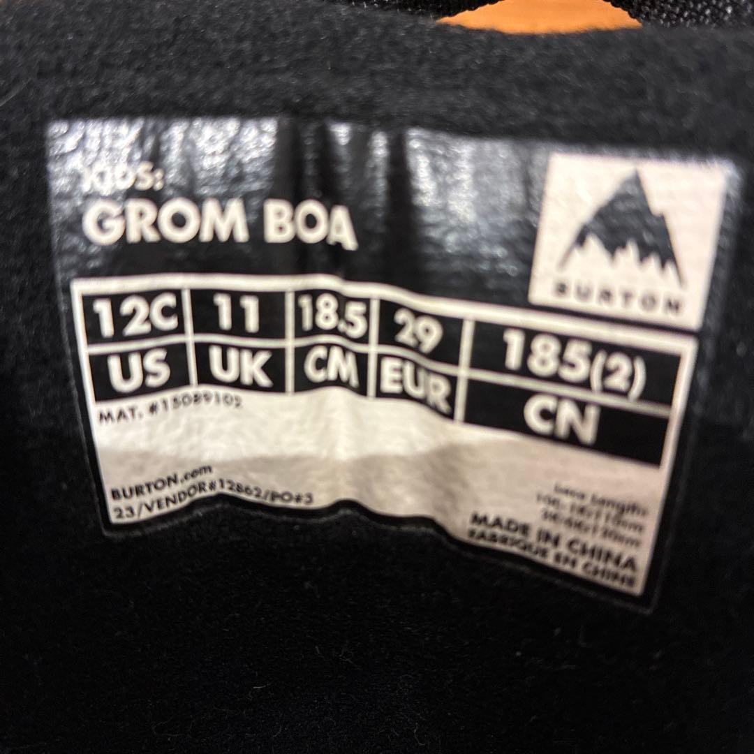 BURTON 子ども用スノーボードブーツ ブラック　ボア