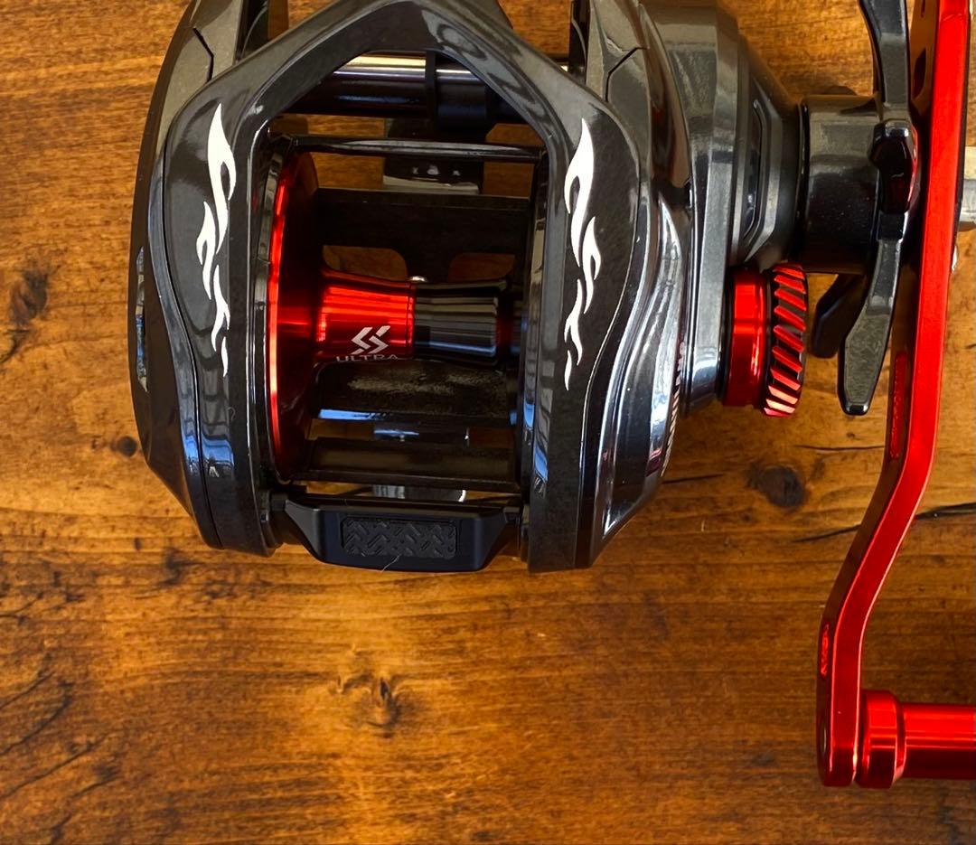 ジギングリール　レッド　船釣り　海釣り　ベイトリール　パワーハンドル　16kg