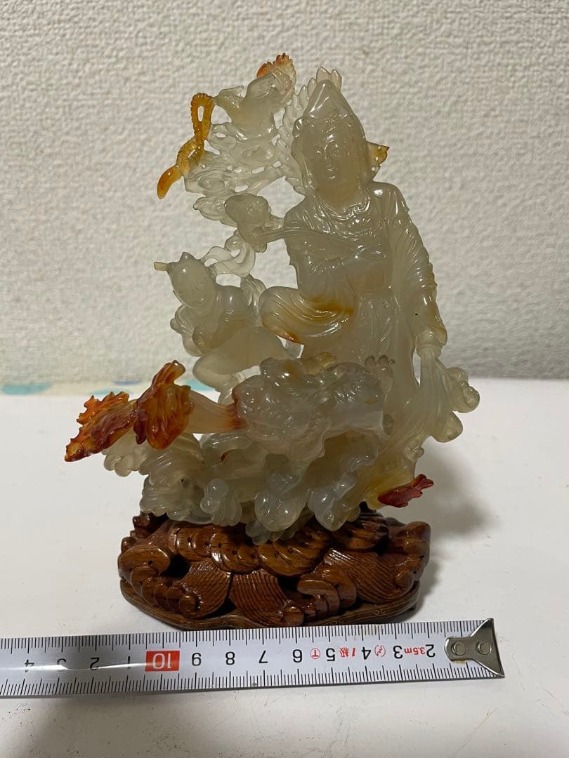 中国美術　置物　玉石　瑪瑙　メノウ　美しい彫刻