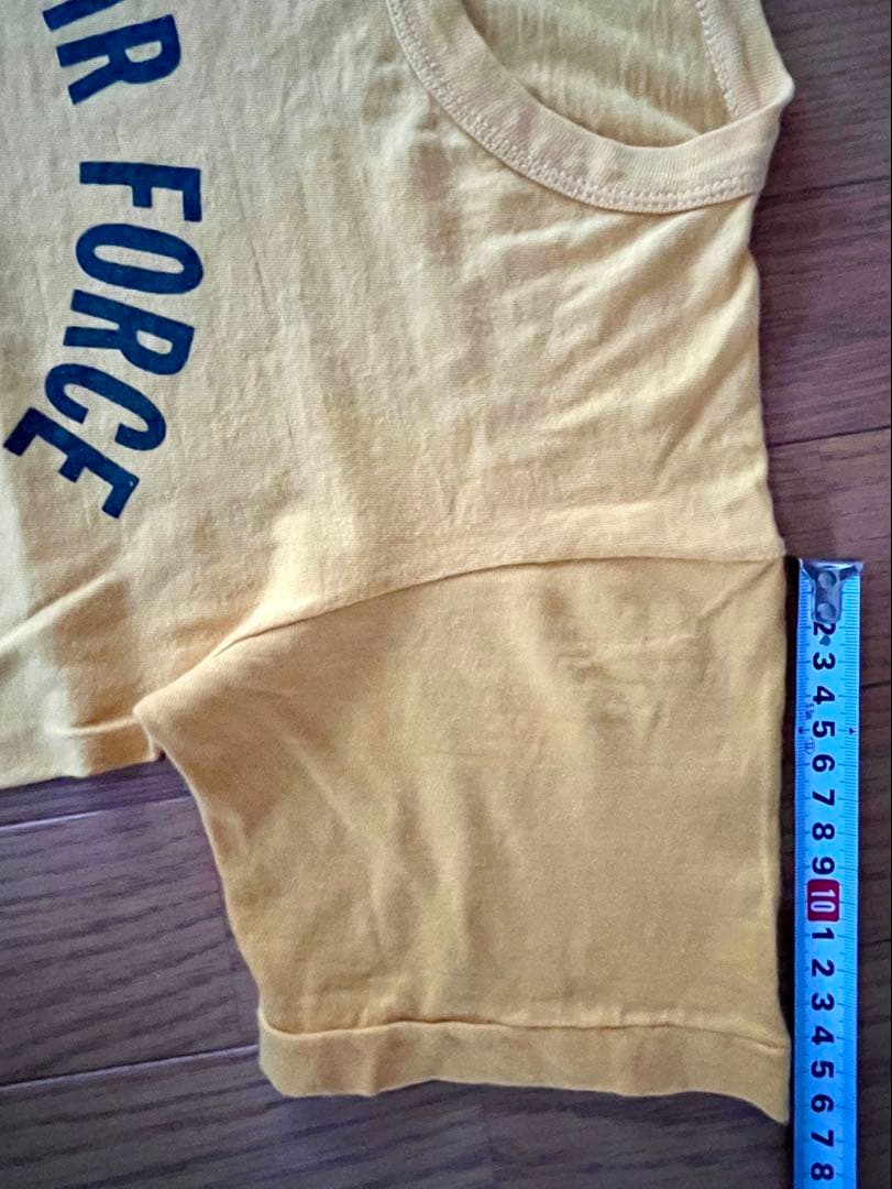 U.S. AIR FORCE 染み込み Tシャツ 袖裾共シングルステッチ 軍物