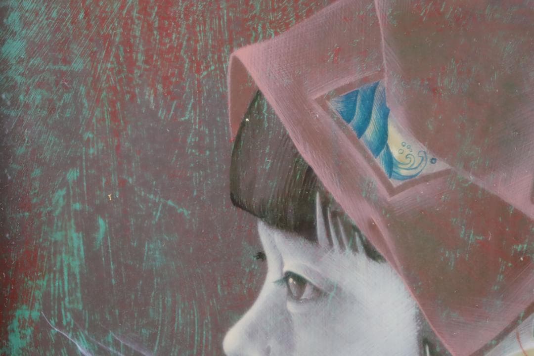 真作保証 智内兄助 「春の気」 アクリル3号 共シール 入手困難作家 希少作品