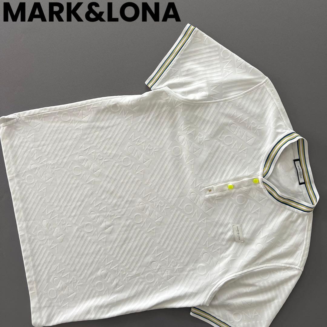 MARK&LONA マークアンドロナ　ポロシャツ　総柄　メンズ　XL ロゴ　50