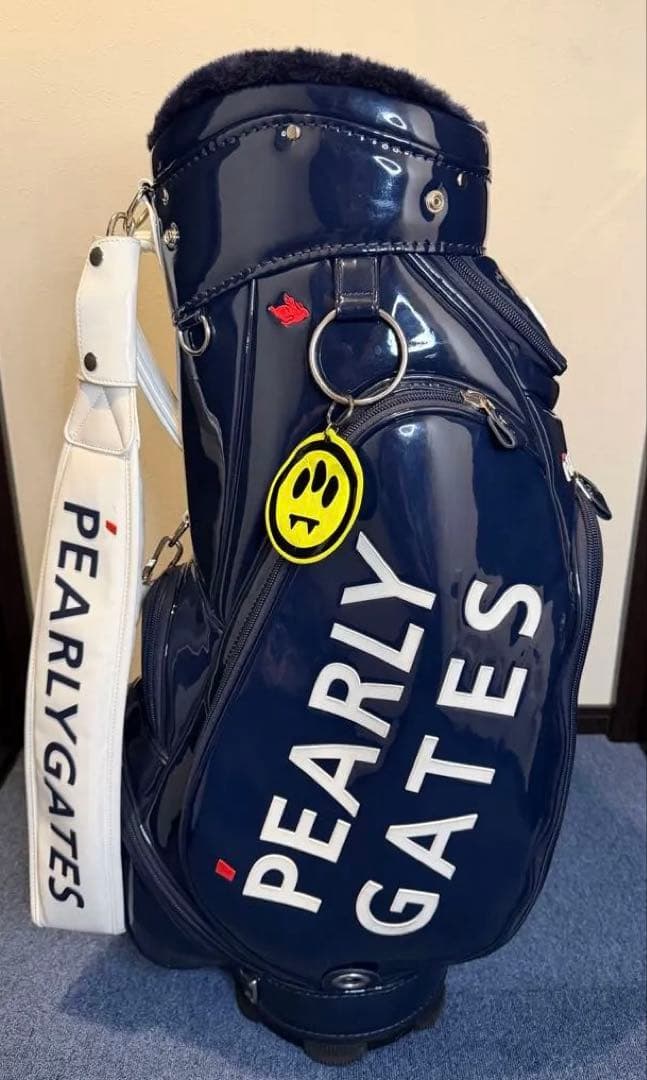 【大人気】バーリーゲイツ　エナメルキャディバッグBLUE