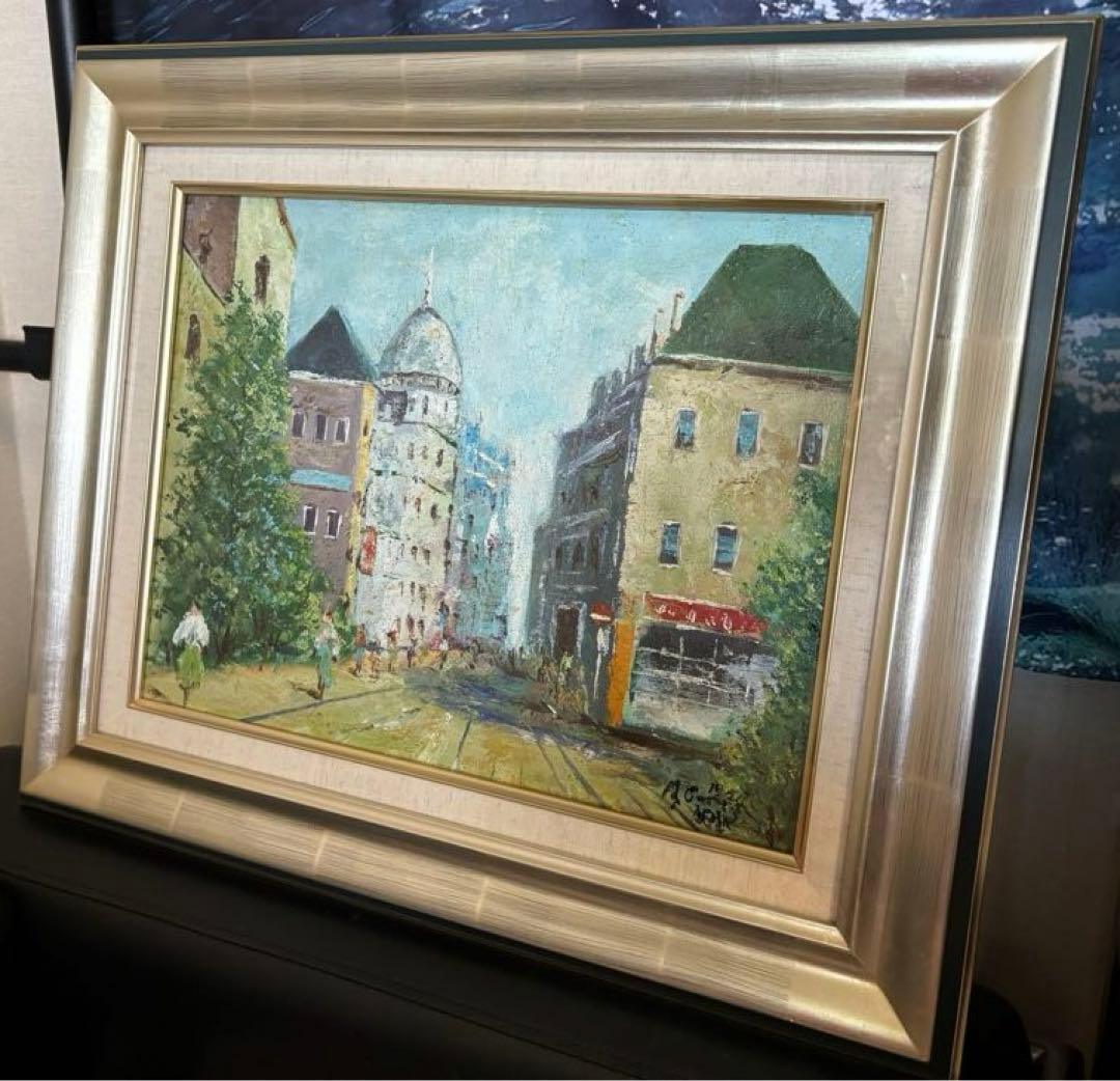 ホ*２様 油彩、絵画6号、佐伯祐三 筆「巴里」、土方定一 鑑、