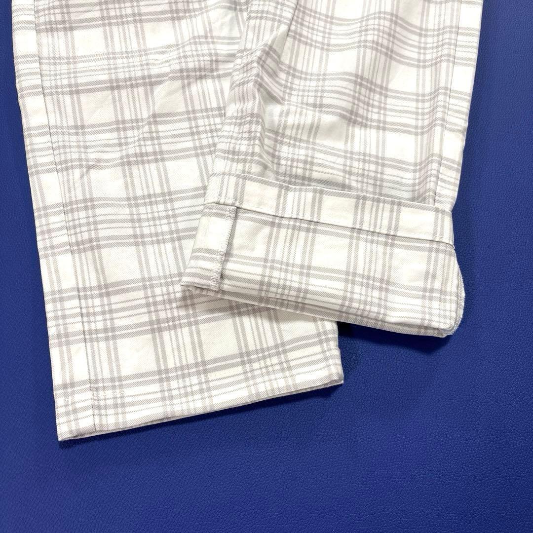 マスターバニーエディション　0/S ロングパンツ　ホワイト系　チェック柄