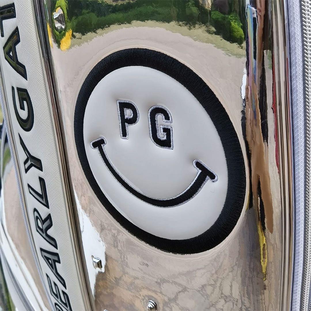 コ*ー様 PEARLY GATES キャディバッグ シルバー/ホワイト ゴルフバ