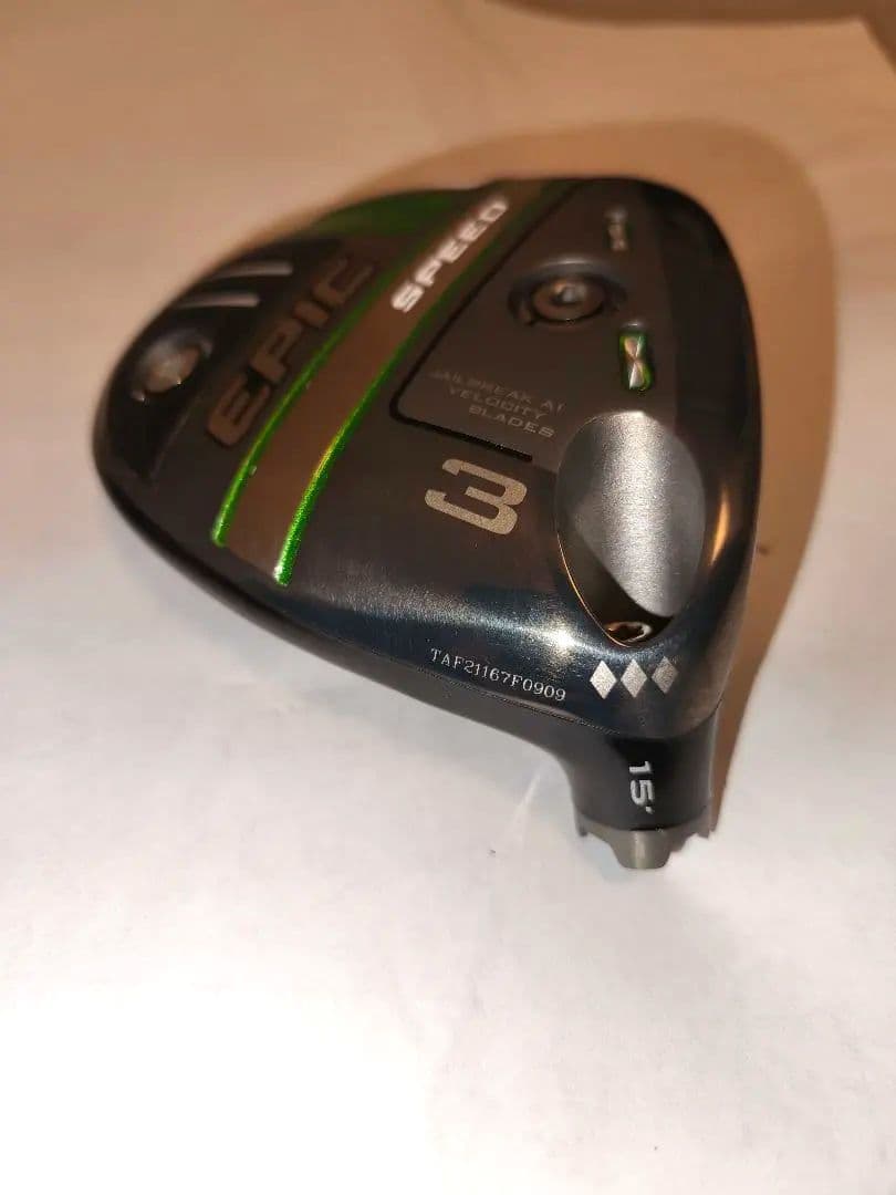TAシリアル エピックスピードトリプルダイヤ 3w 15°ヘッドカバー付き