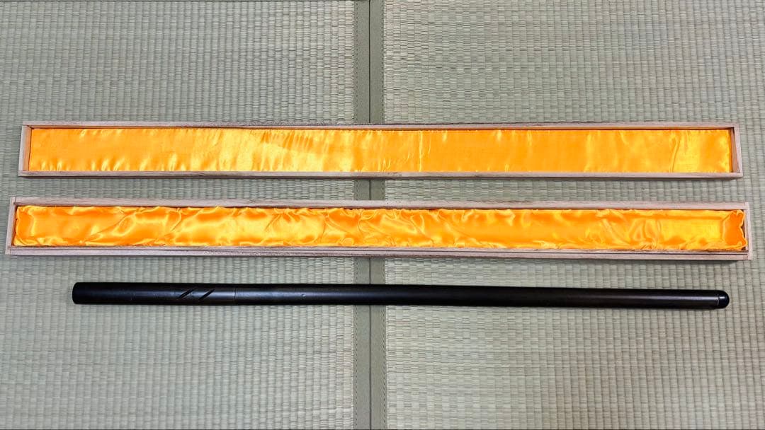 模造刀 座頭市 仕込杖 尾形刀剣 楕円古式鞘 箱付き 251110-3