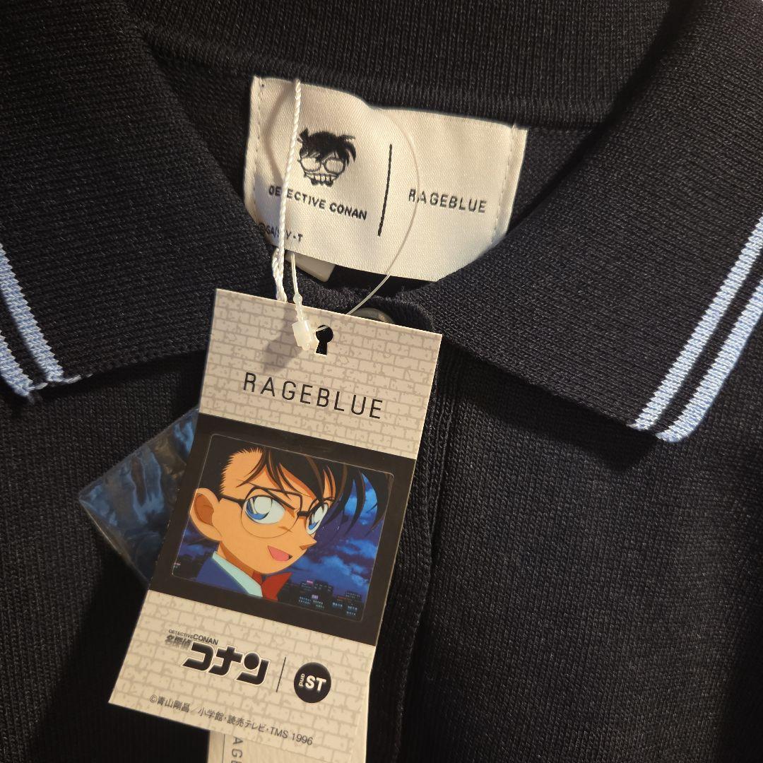 名探偵コナン ポロシャツ andST RAGEBLUE 紺色 フリーサイズ