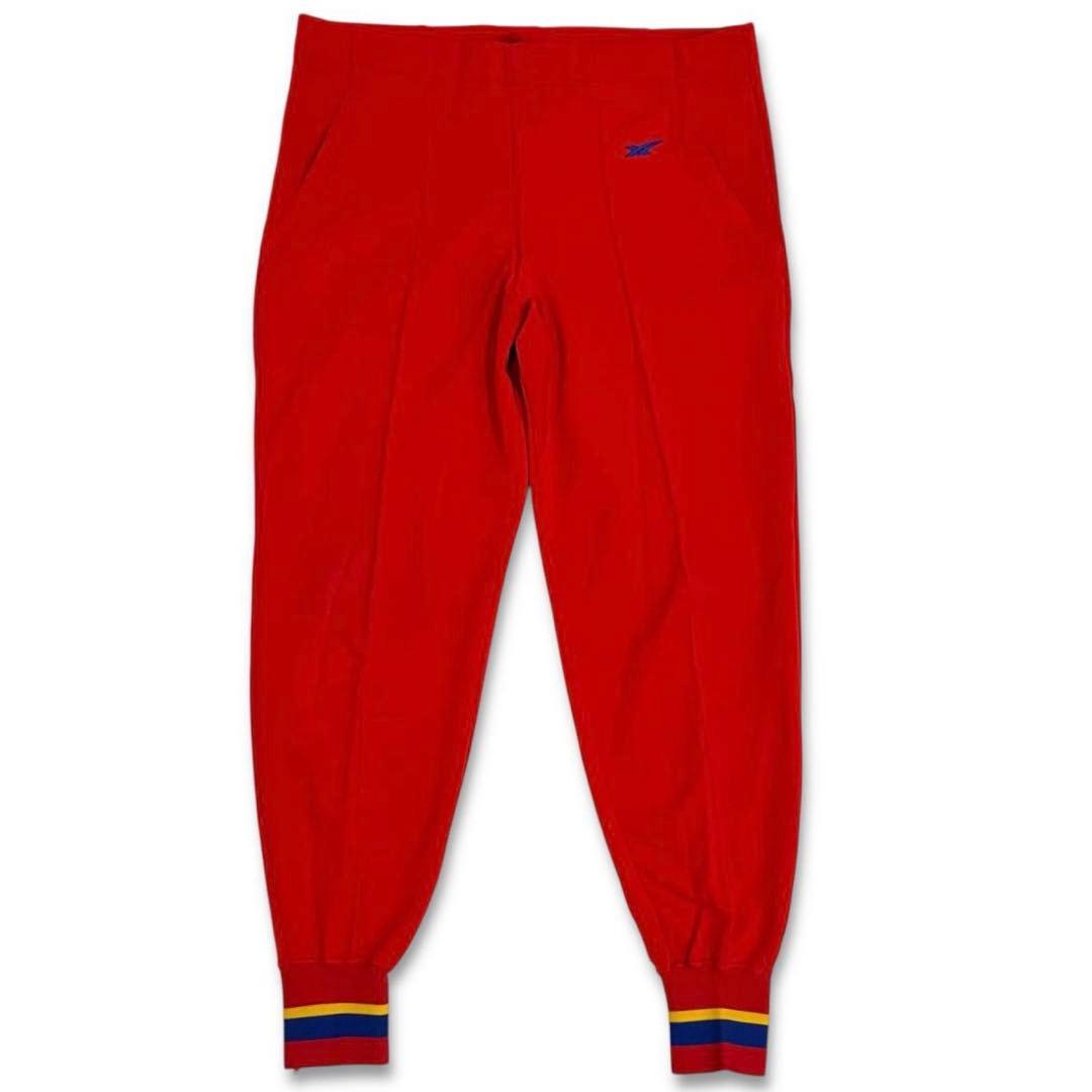 80s 日本製 ASICS アシックス セットアップ ジャージ 上下 赤