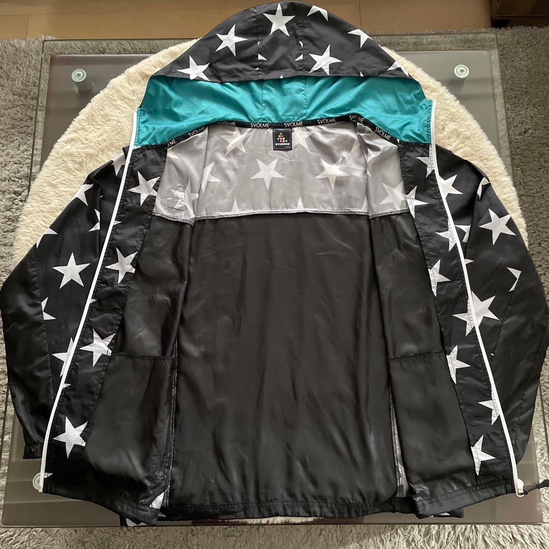 SVOLMEスボルメ星柄×ピステ ウィンドブレーカー×フルジップフーディパーカー