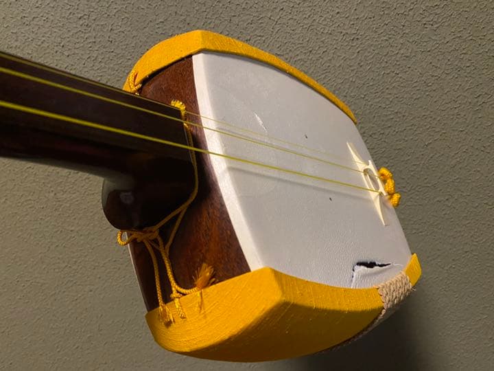 紅木　地唄　三味線　桐箱その他道具付き