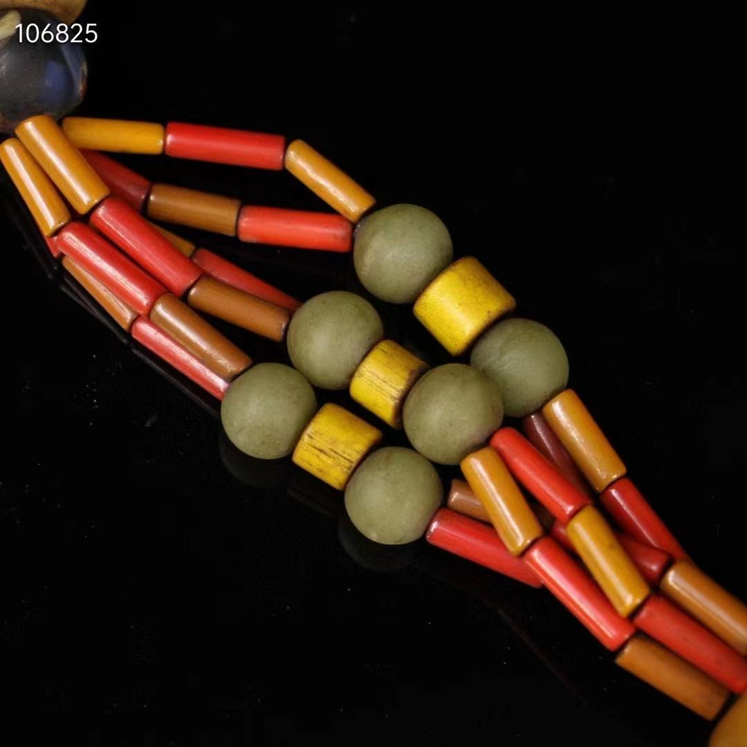 中国古美術・チベット収・純手工芸・瑪瑙多宝ネックレス・天然石・缘起物・風水開運