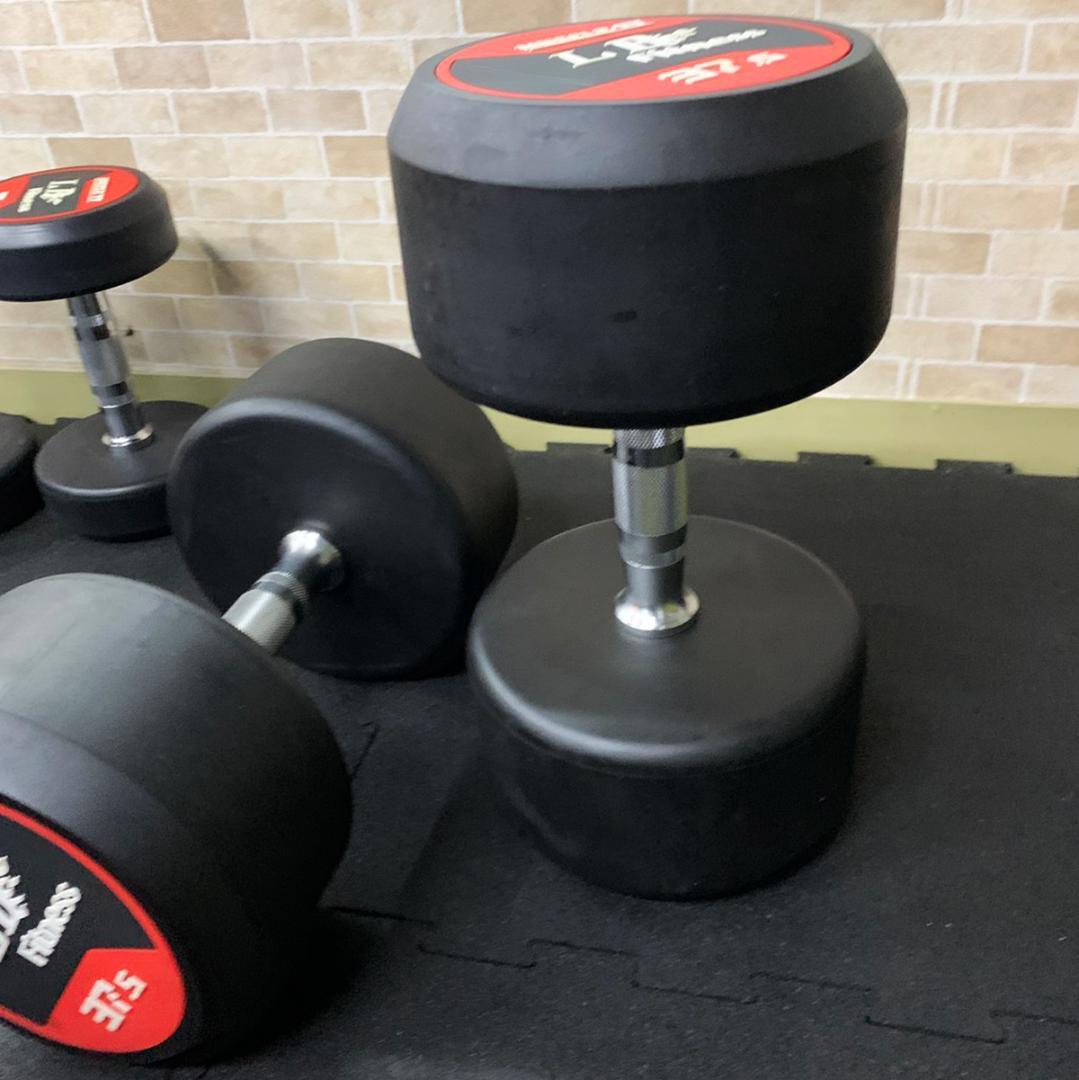 本格派向け！37.5kgラバーダンベル2個セット 在庫処分特価