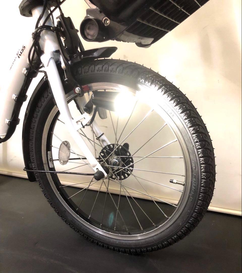 1年保証 送料無料　ヤマハ　パスキッス　20インチ 白色　電動アシスト自転車