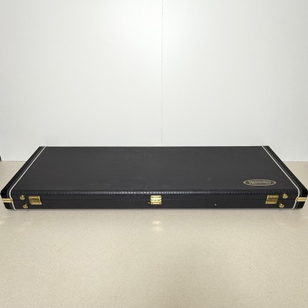 美品 History ワニ革風 エレキベース 用 ハードケース 鍵付