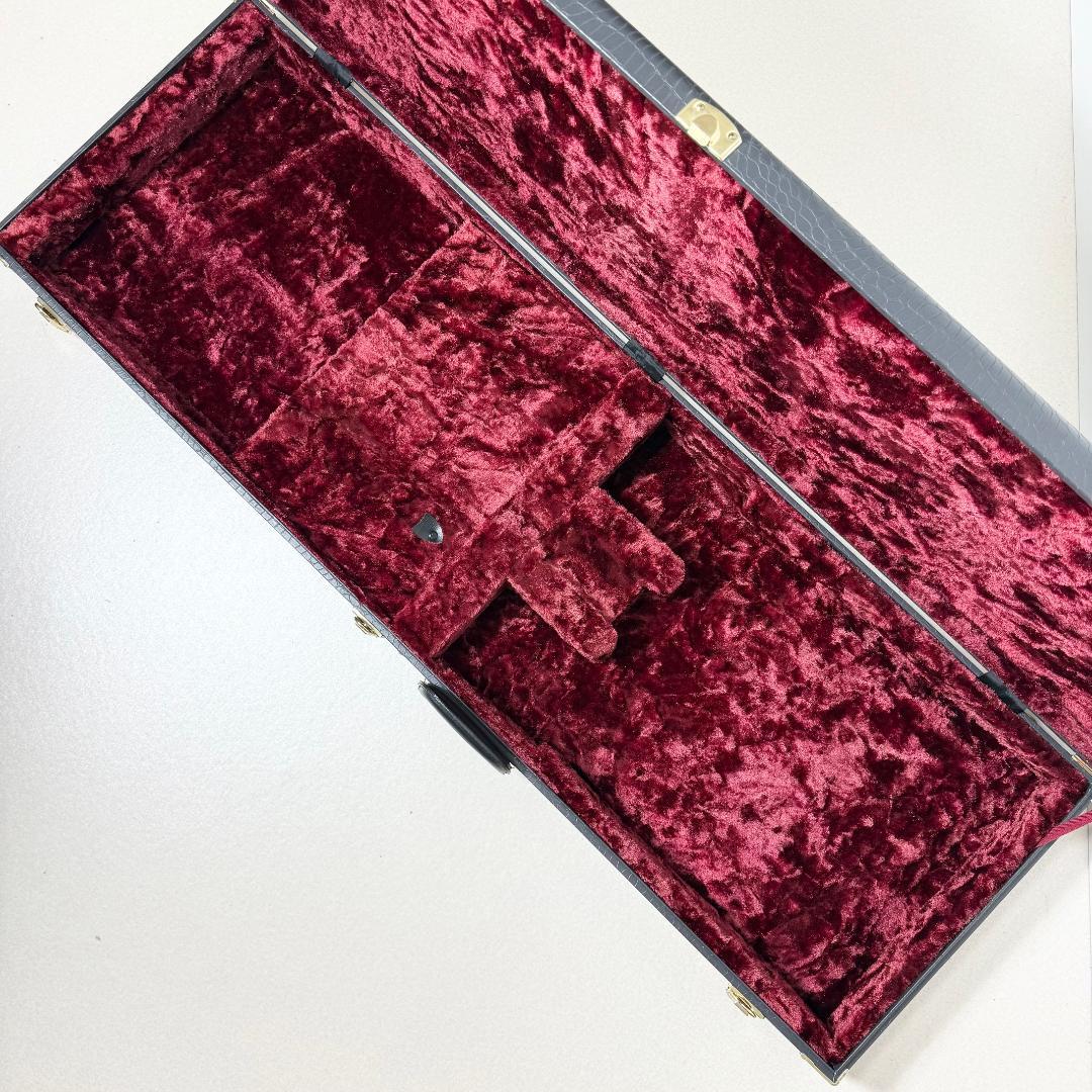 美品 History ワニ革風 エレキベース 用 ハードケース 鍵付