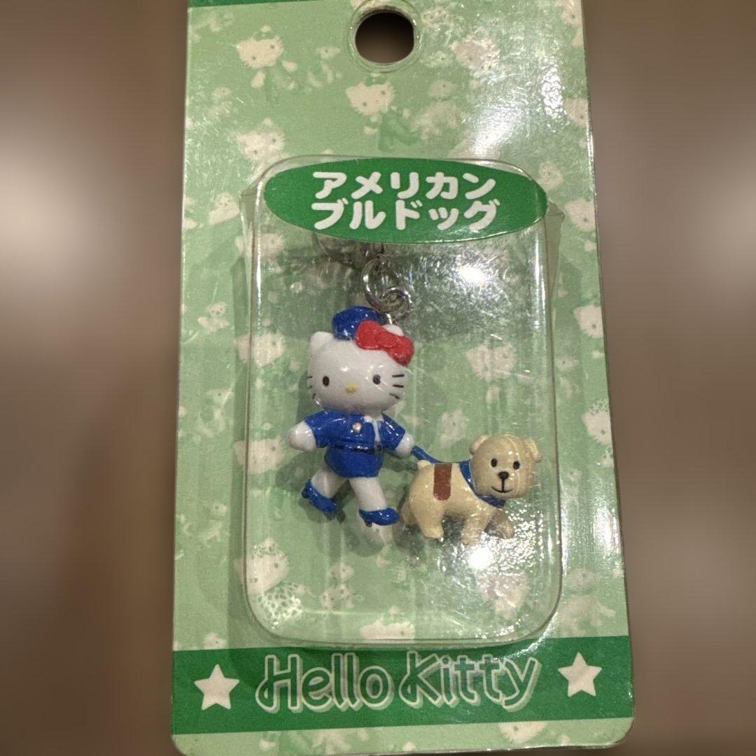 ハローキティ アメリカンブルドッグ 2002 当時物 レア　ファスナーマスコット