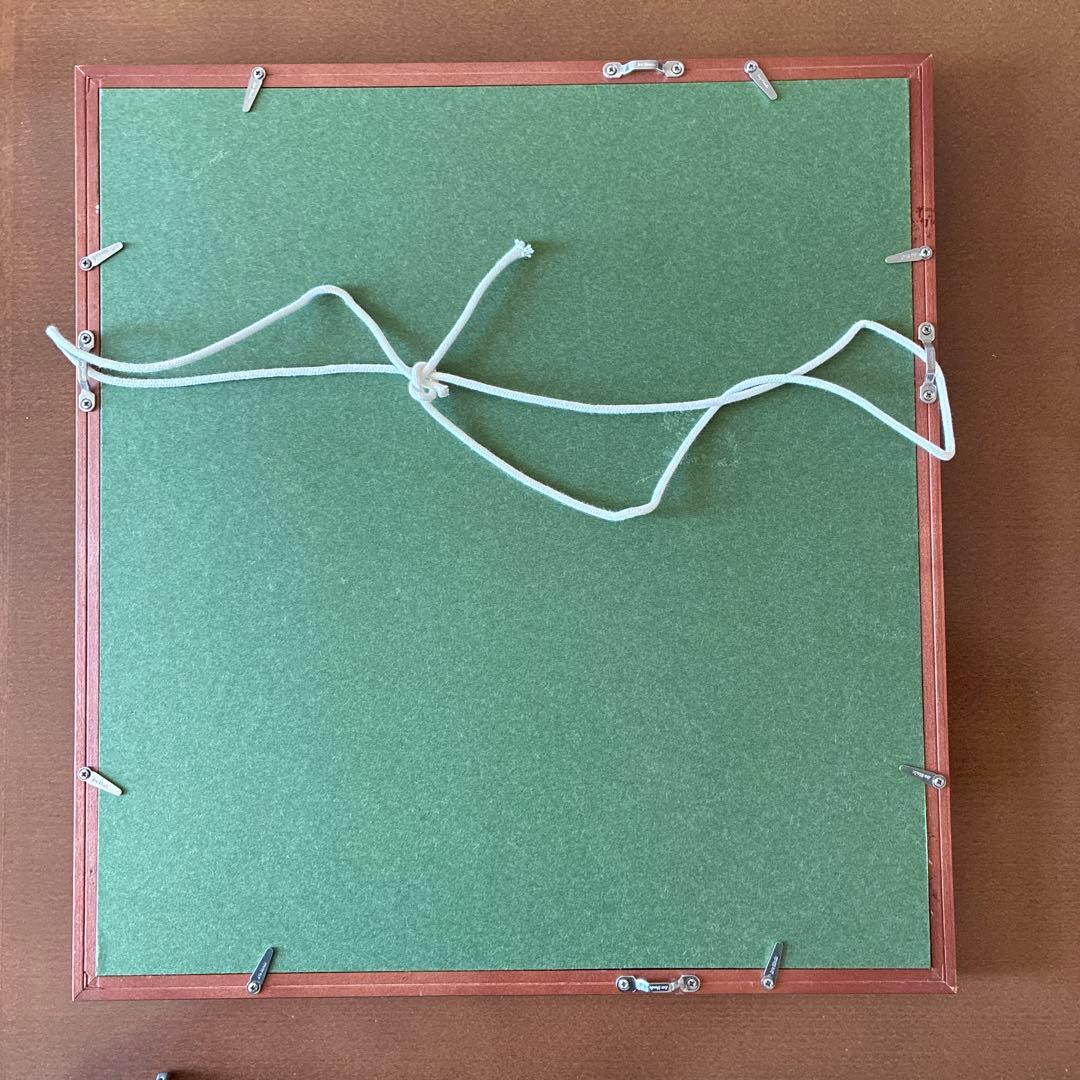 立川広己　一枚の絵　紅花　色紙の油彩　真作