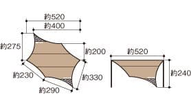 UNIFLAME REVOタープ 2 L TAN REVOポール240 セット品