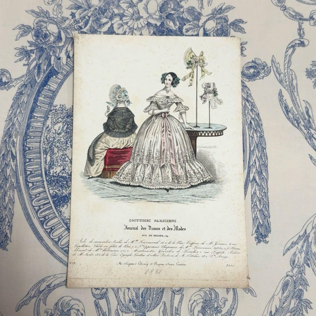 フランス　アンティーク　ファッションプレート　３枚セット　紙もの