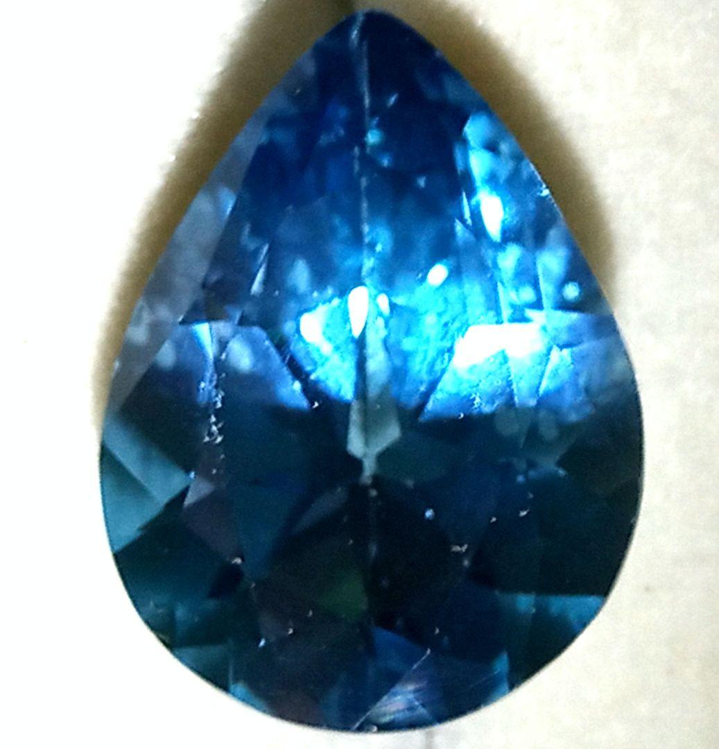 ソーイング  無垢 ロンドンブルートパーズ18,5 ct❄❄ペアシェイプカット