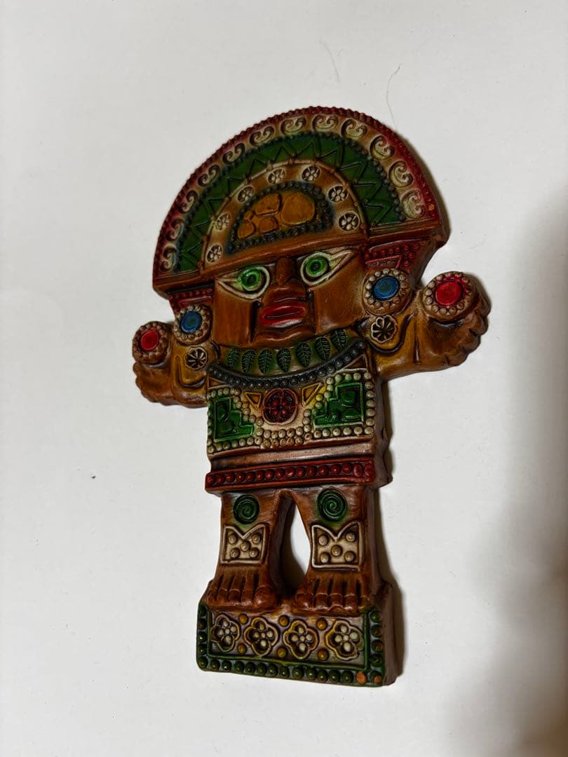 インカ 太陽神インティ 陶器 置物 スペイン民芸品