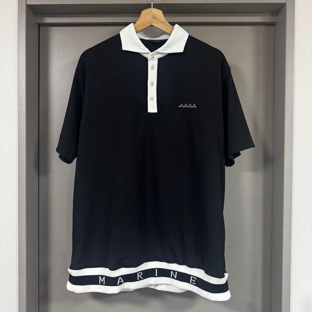 完売品 ムータマリンゴルフ ヘムリブ ポロシャツ (バイカラー)