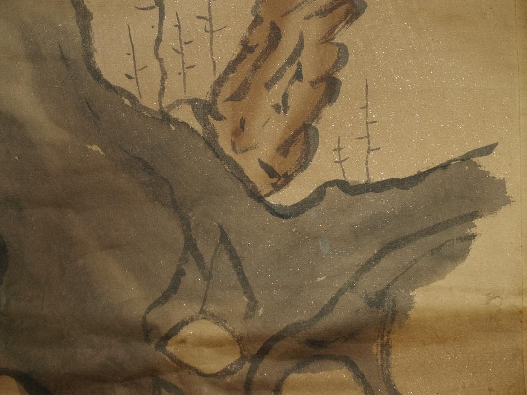 骨董市仕入れ品　中国古美術 近時代の掛軸　　肉筆保証 BD135A8-1