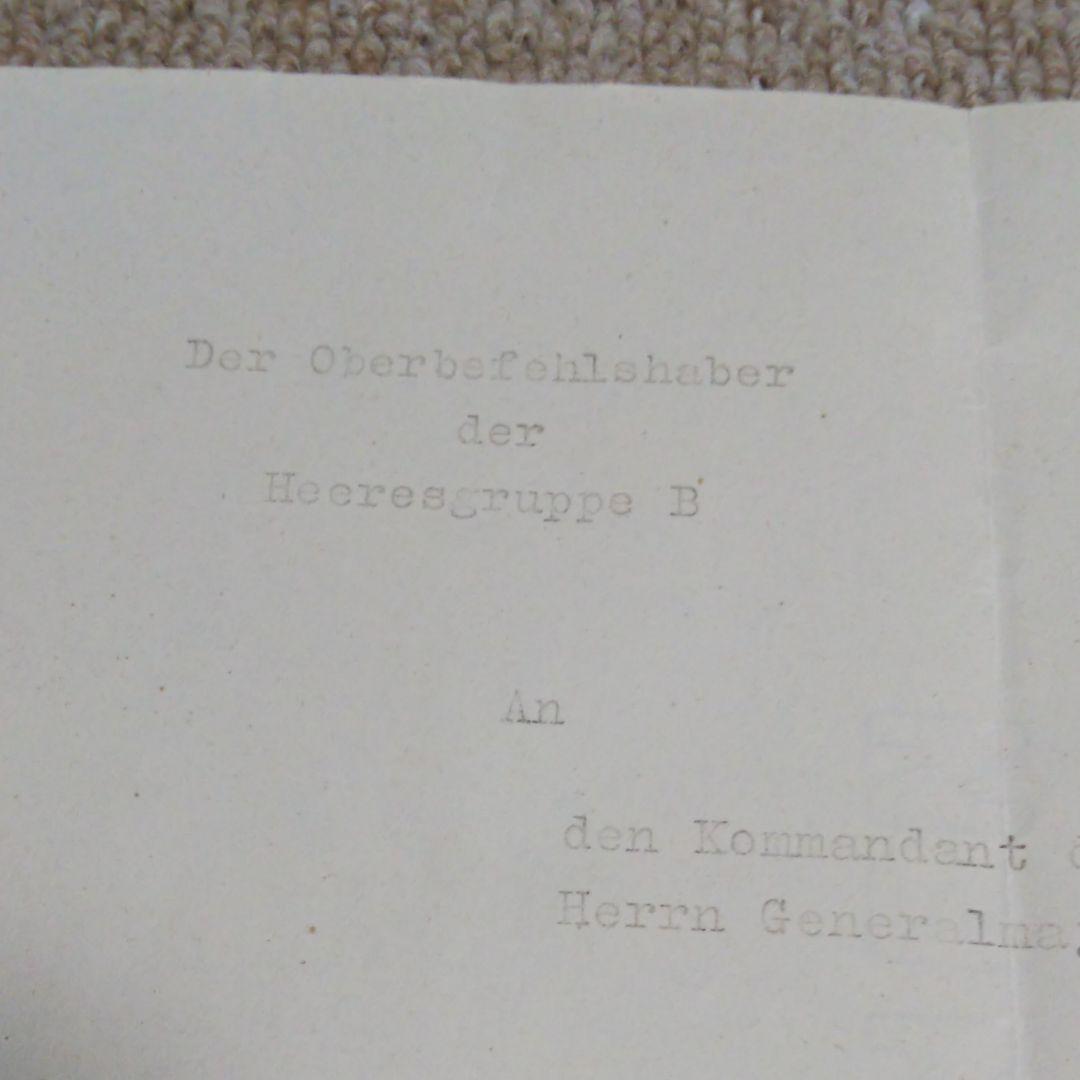 ナチス・ドイツ軍ヴァイクス元帥直筆サイン