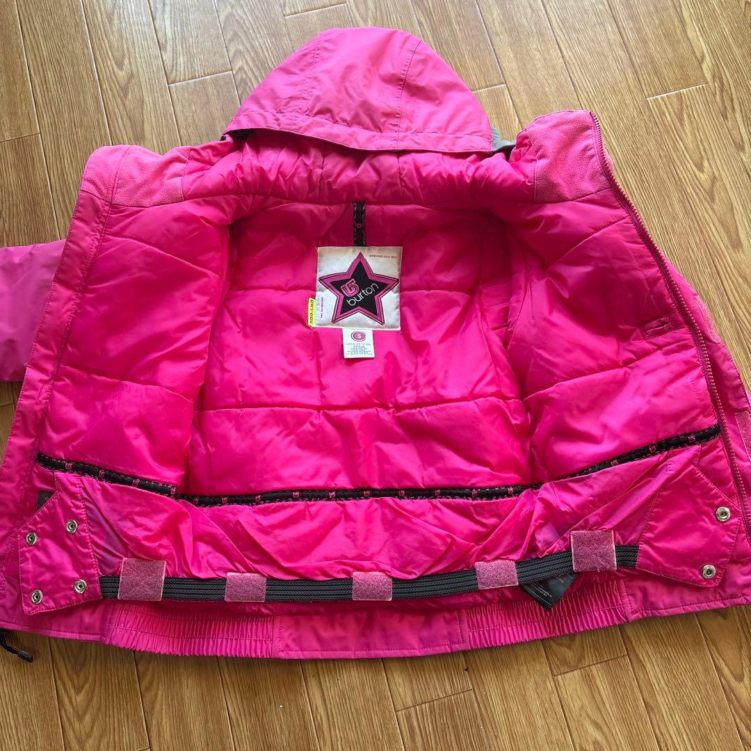 BURTON 子ども用 ピンク ドット柄 スノーウェア