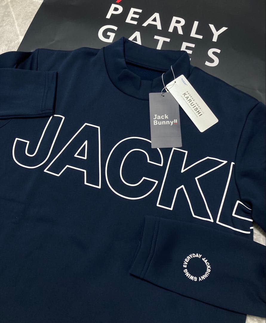 新品 パーリーゲイツ ジャックバニー KARUISHI カットソー(6)LL/紺