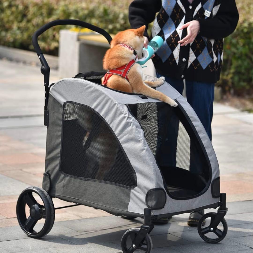 【新品】犬用ペットカート メッシュ窓付き 45kg 中型犬 大型犬