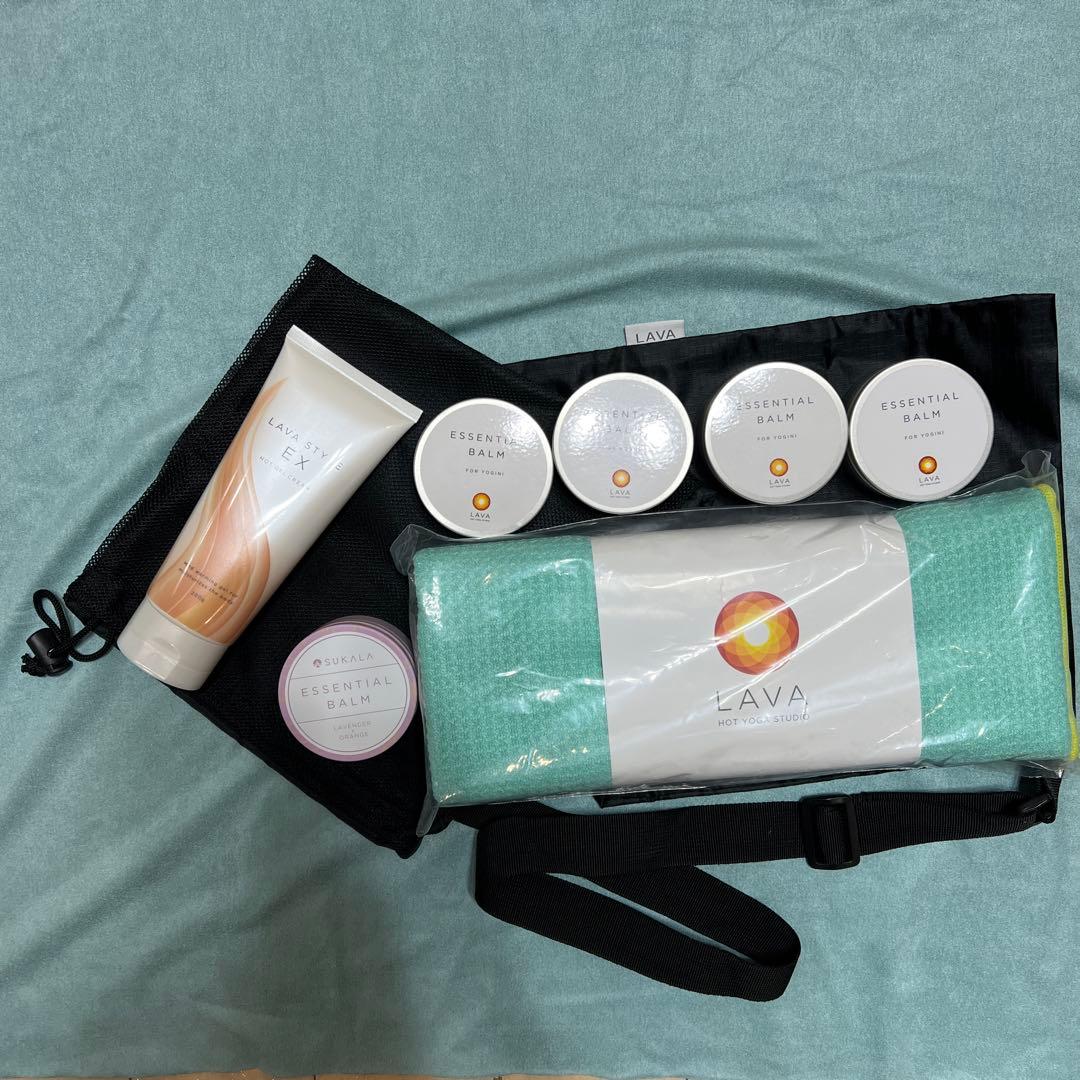 LAVA ヨガラグ+マットケース+ クリーム+エッセンシャルバーム×5個セット