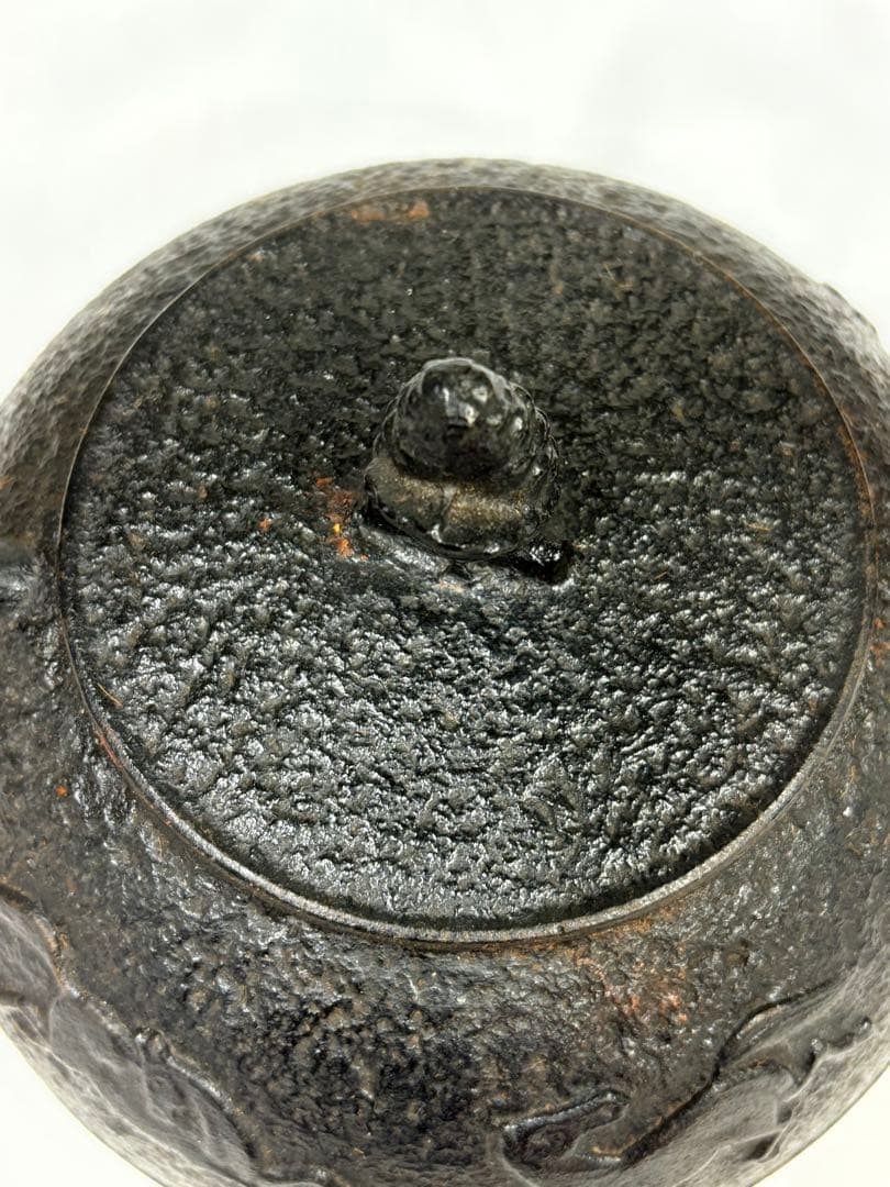 南部鉄器 鉄瓶 馬肌 アンティーク　骨董 馬 馬2頭 ウマ