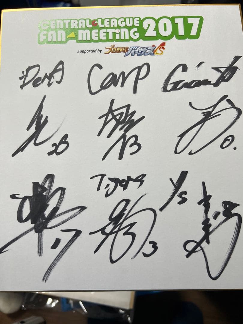 2016年セ　ドラフト1位選手直筆サイン色紙　大山　吉川　柳　濱口　矢崎　寺島
