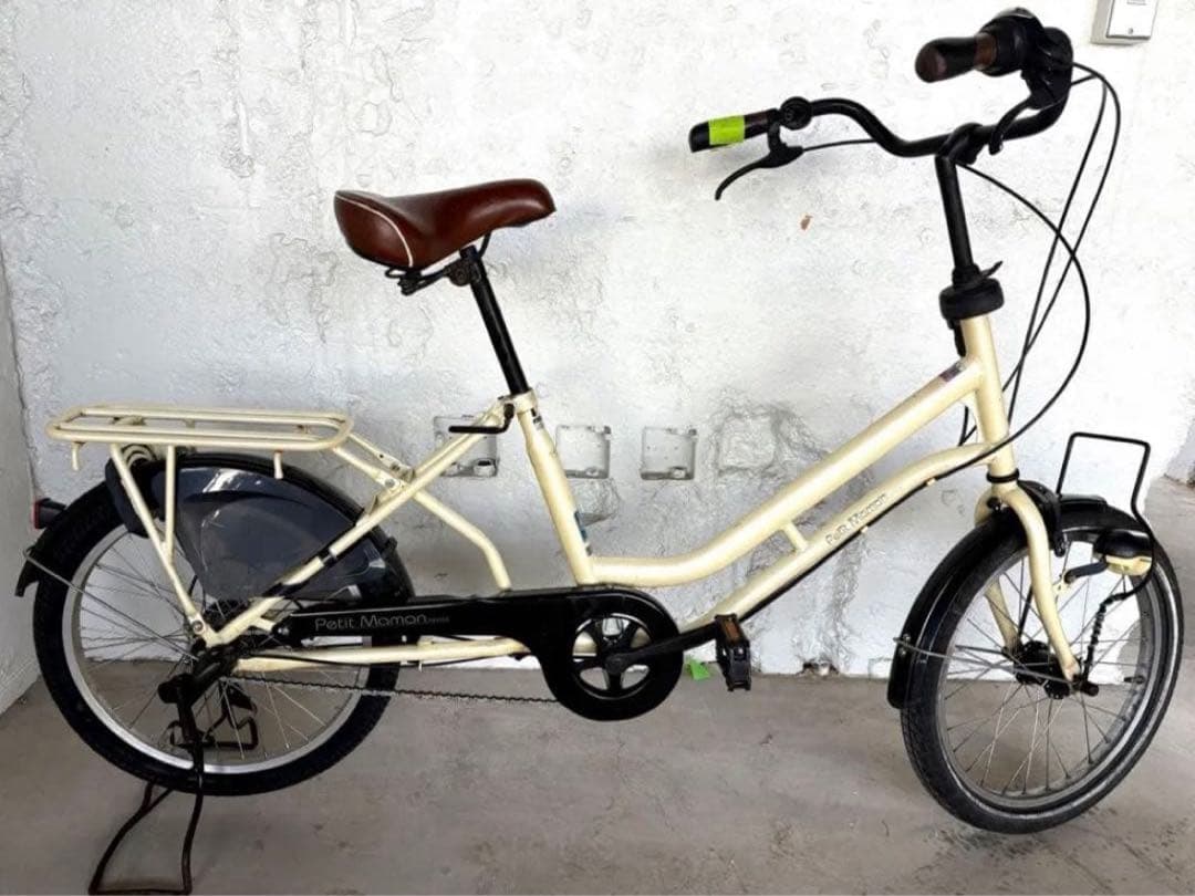 【おしゃれミニベロ】20インチ Petit Maman アイボリー ⭕️状態良好