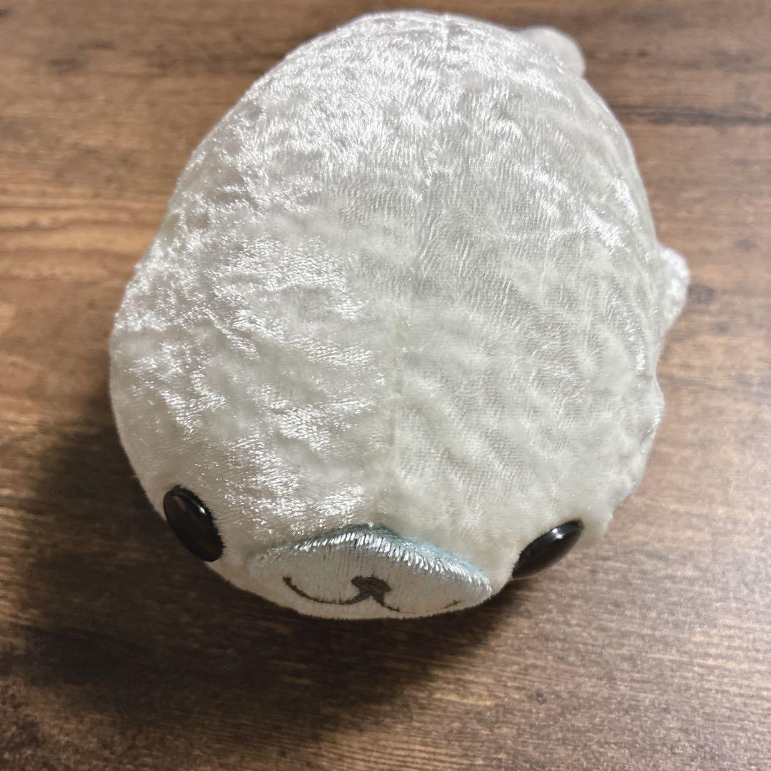 サンエックス まめゴマ シャイニーぬいぐるみ 白 当時品